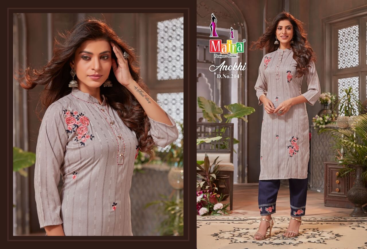 Mayra Anokhi 2 Festive Wear Heavy Rayon Designer Kurti With Bottom Collection